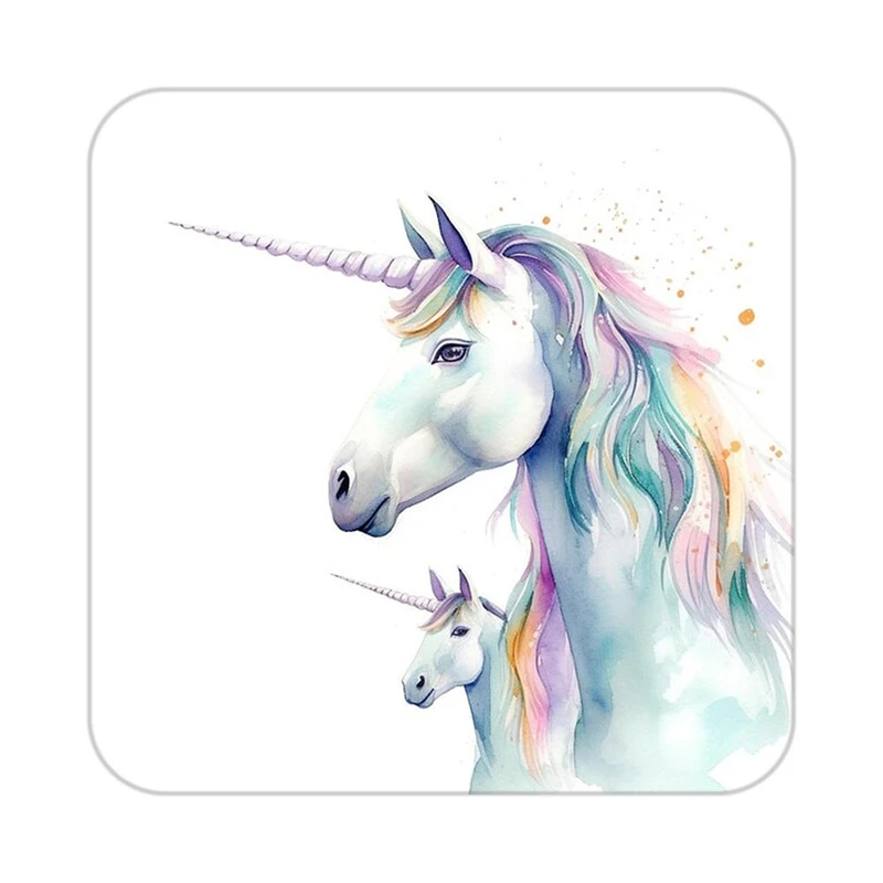 زیر لیوانی کاکتی طرح اسب تک شاخ و یونیکورن مدل mp32348