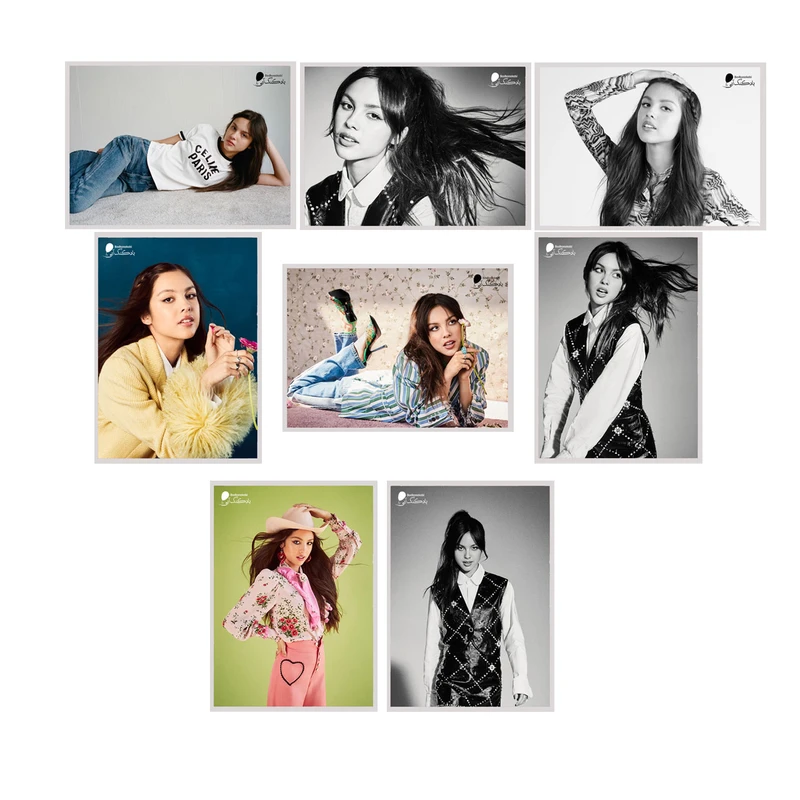 آویز تزیینی بادکنک آبی طرح olivia rodrigo مدل O1 مجموعه 8 عددی