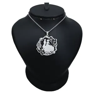 گردنبند نقره زنانه ترمه ۱ طرح عروس و داماد کد mas 00654