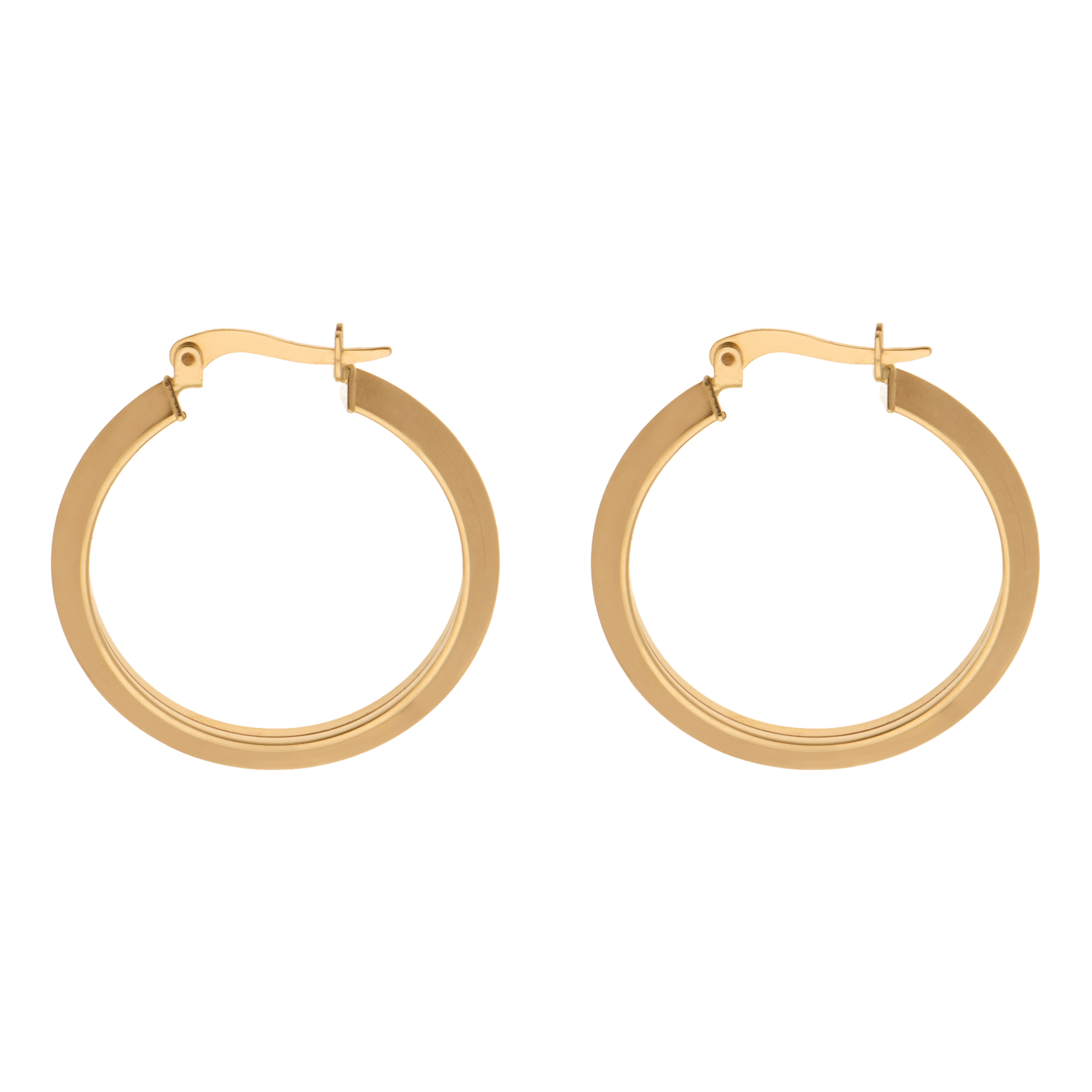 گوشواره حلقهای طلا 18 عیار زنانه گلدم مدل E-3070004