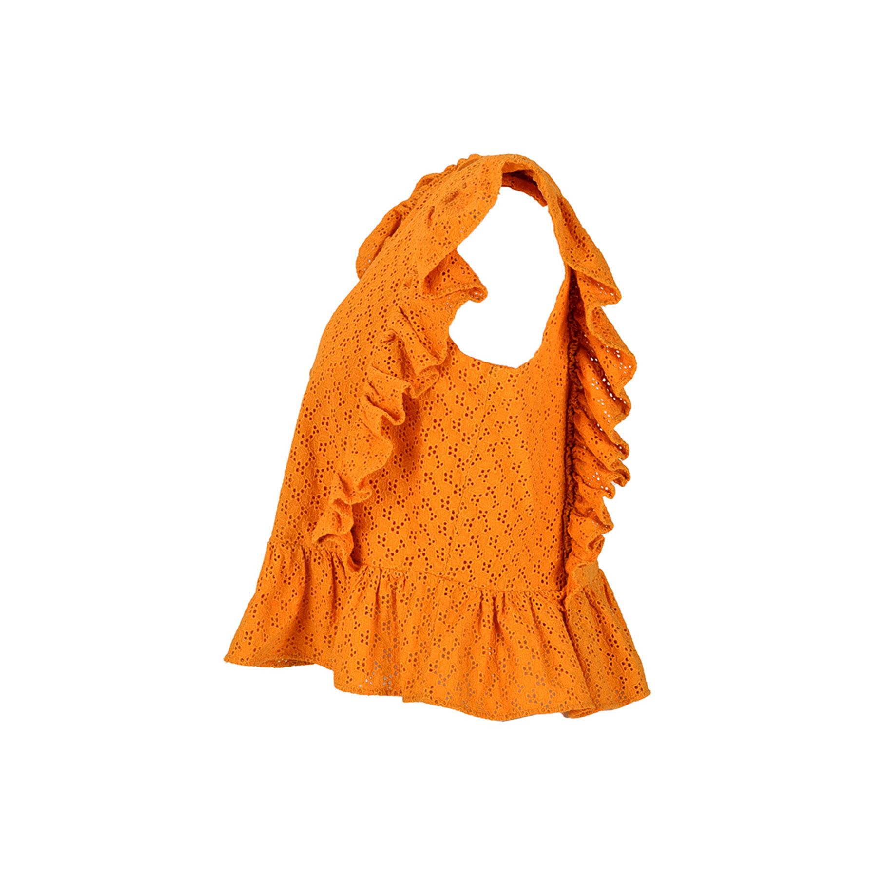 بلوز آستین کوتاه زنانه بادی اسپینر مدل 3883 کد 1 رنگ نارنجی -  - 2