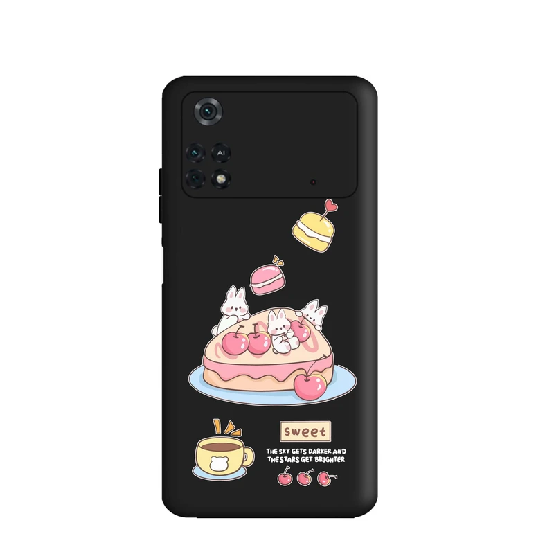 کاور قاب گارد طرح کیک کد t9120 مناسب برای گوشی موبایل شیائومی Poco M4 Pro 4G