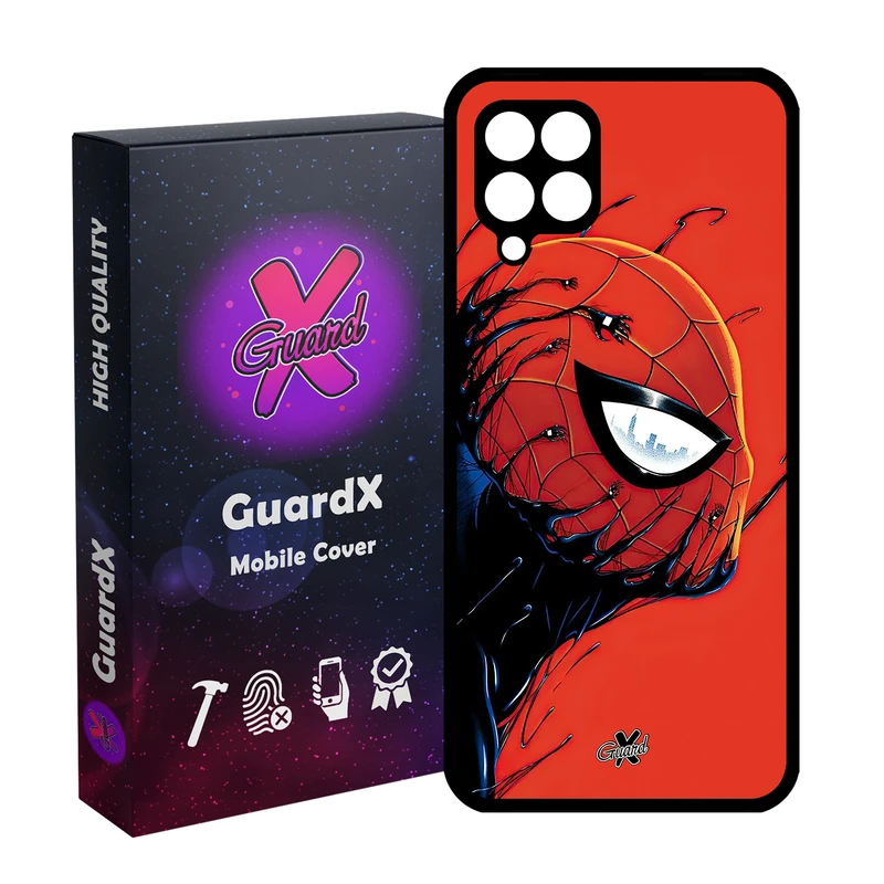 کاور گارد ایکس طرح مرد عنکبوتی مدل Glass10566 مناسب برای گوشی موبایل سامسونگ Galaxy A22 4G