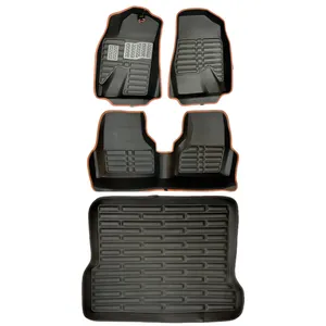 کفپوش پنج بعدی خودرو ای ام تی سی مدل MC چرم به همراه کفپوش صندوق مناسب برای سمند