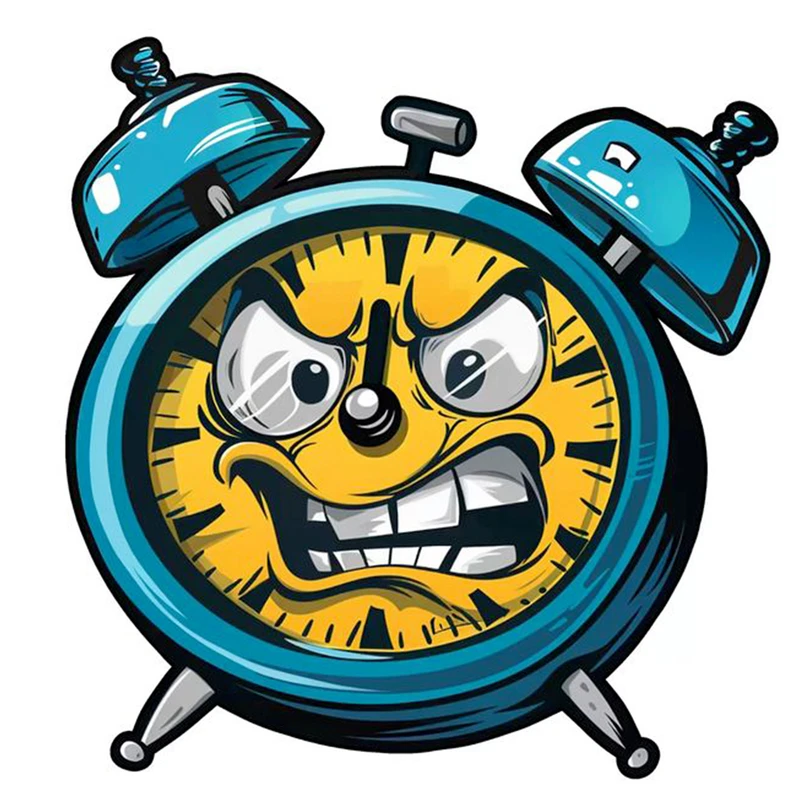 استیکر لپ تاب گوشی مدل ساعت عصبانی کد 3681