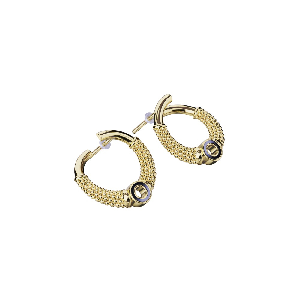 گوشواره میخی طلا 18 عیار زنانه گلدم مدل E211022