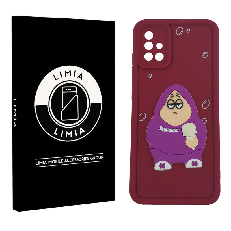 کاور لیمیا مدل سولید لنزدار طرح عروسکی برجسته مناسب برای گوشی موبایل سامسونگ Galaxy A51