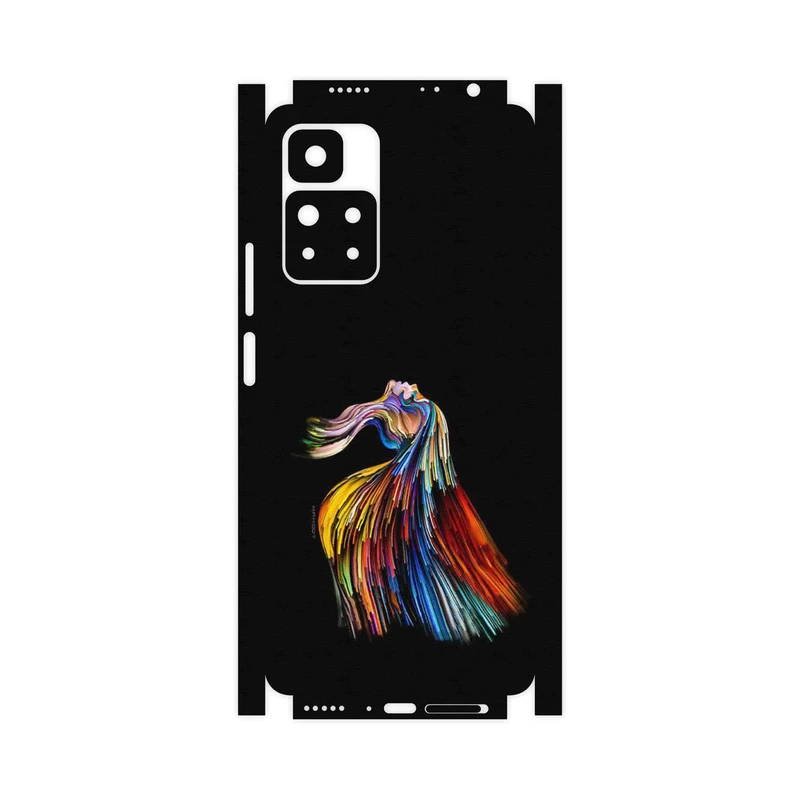 برچسب پوششی ماهوت مدل Rainbow Hair Digital Art-FullSkin مناسب برای گوشی موبایل شیائومی Redmi Note 11 Pro Plus 5G