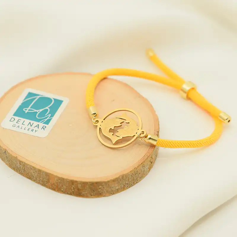 دستبند زنانه دلنار گالری مدل آسانسوری کنفی نماد ماه تولد اسفند