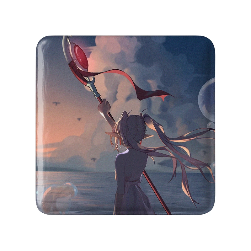 مگنت خندالو طرح انیمه فریرن (Frieren) مدل مربعی کد 33962