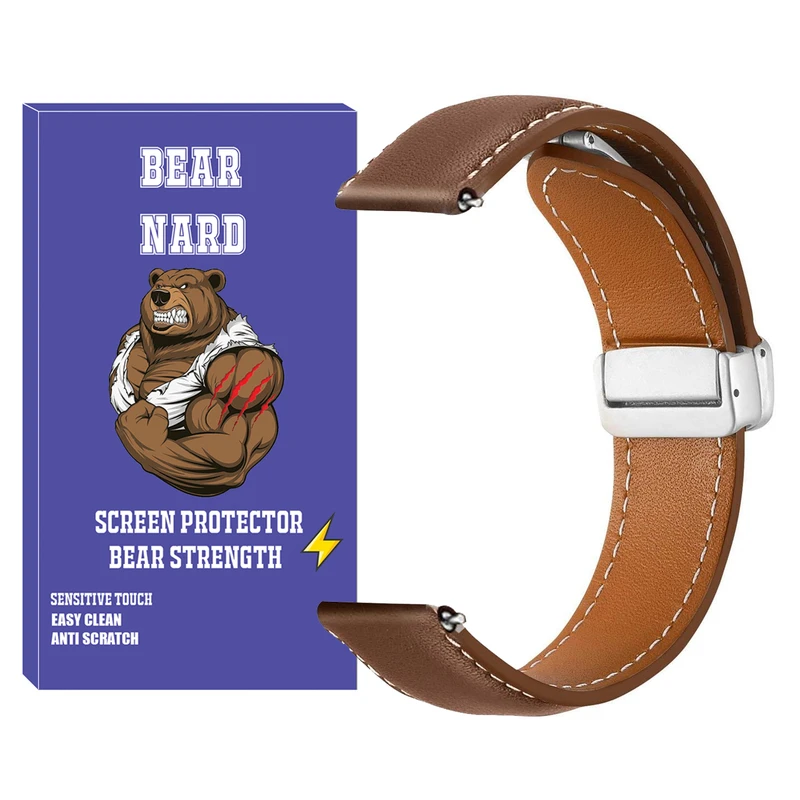 بند برنارد مدل Mag Leather BR TW مناسب برای ساعت هوشمند ایمیکی SF1 / SF1E / SE1 / ST1 size 22mm