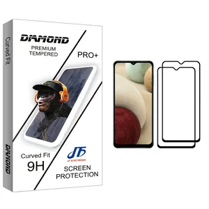 JF Diamond glass Screen Protector For Samsung Galaxy A12 Pack Of 2