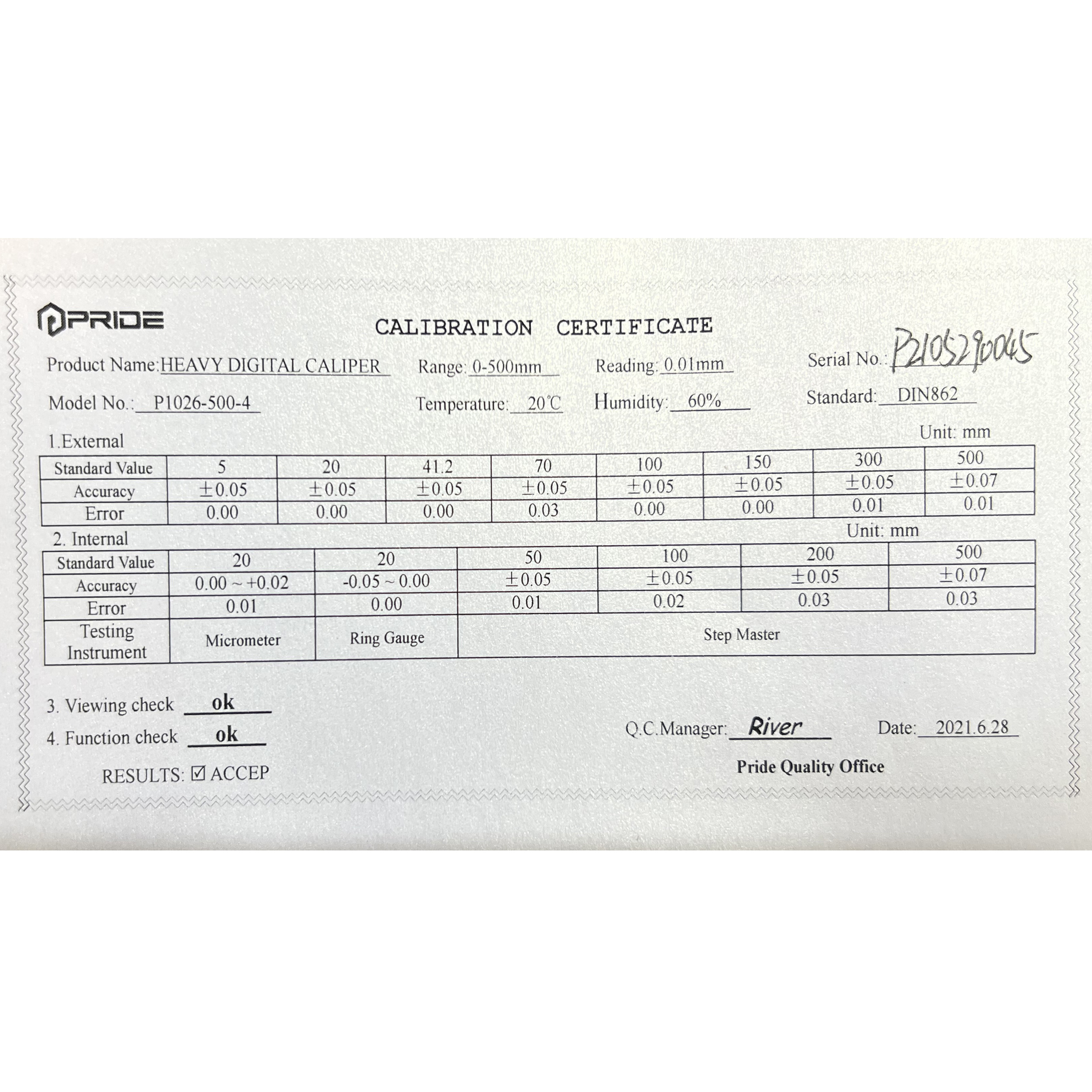 کولیس دیجیتال پراید مدل P1026-500-200 گستره 0-500 میلیمتر کولیس دیجیتال پراید مدل P1026-500-200 گستره 0-500 میلیمتر