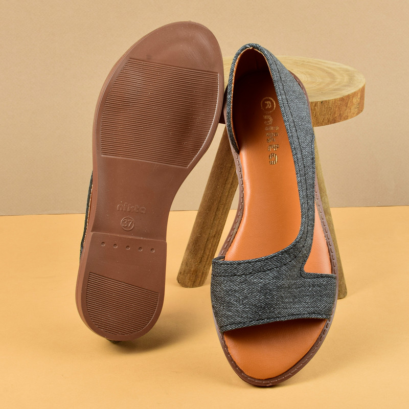 صندل زنانه نیکتا مدل آدورینا جین BK.4043