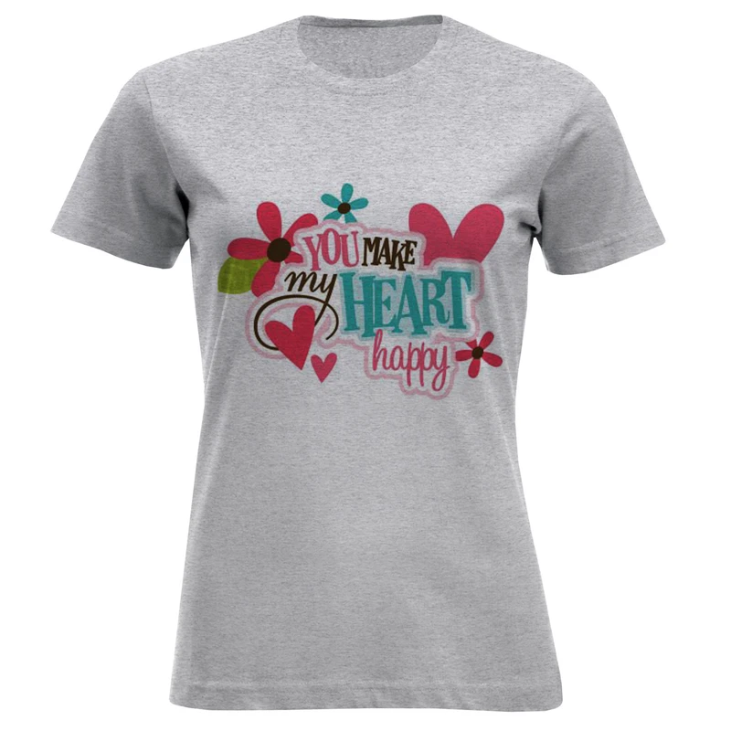 تی شرت آستین کوتاه زنانه مدل تایپوگرافی F1358