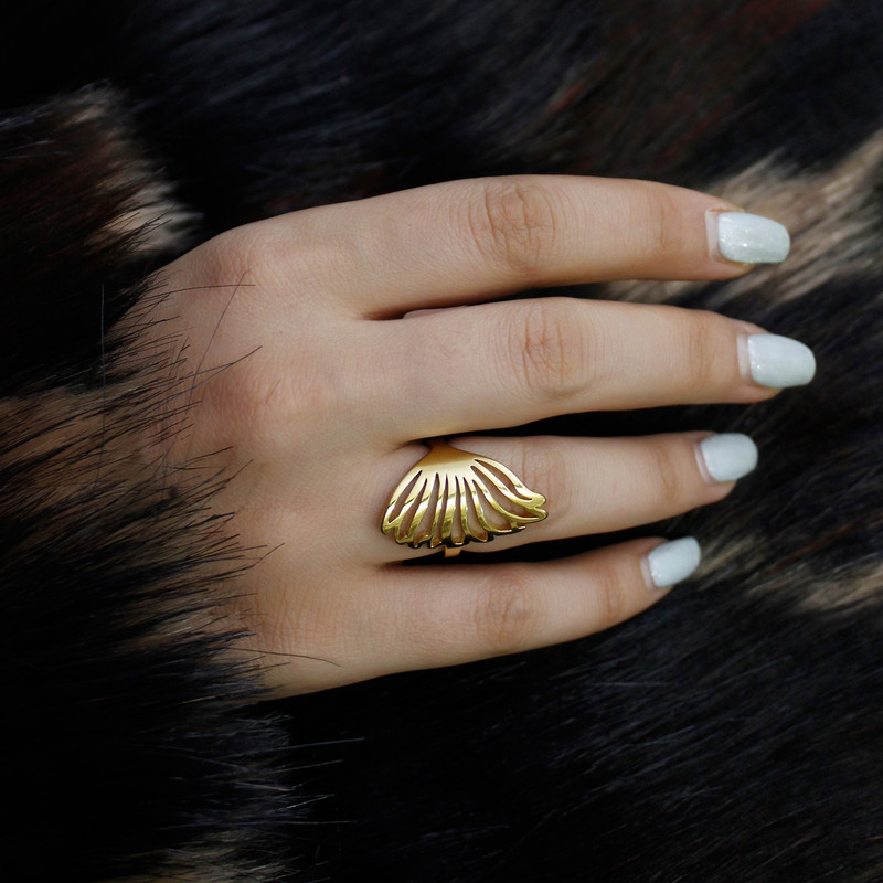 انگشتر زنانه طرح بال کد S128