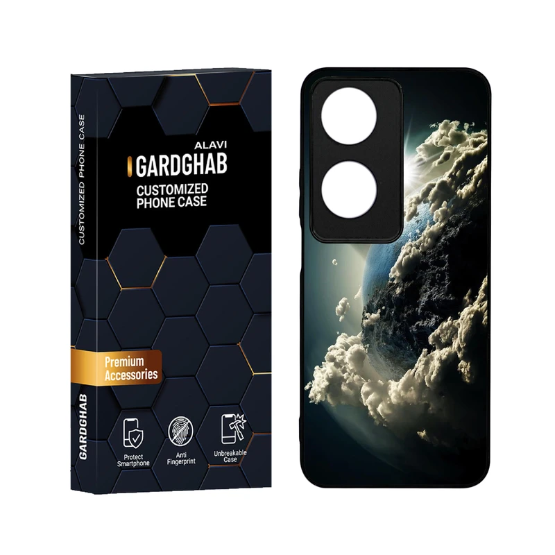 کاور گارد قاب علوی مدل دور ژله ای کهکشان مناسب برای گوشی موبایل آنر X7B 4G