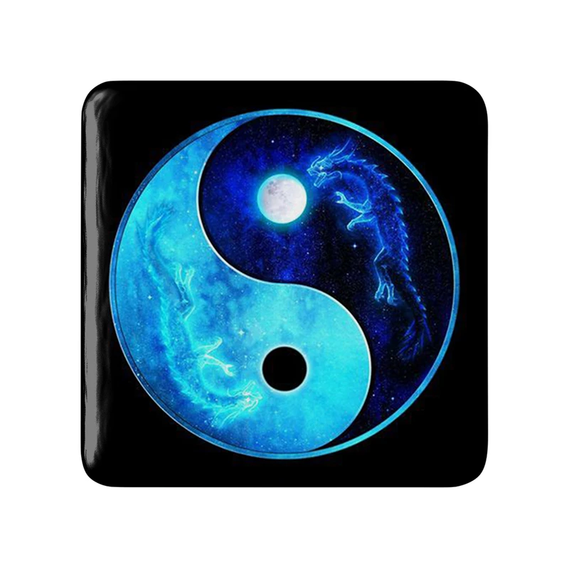 مگنت خندالو طرح یین و یانگ مدل مربعی کد 30527