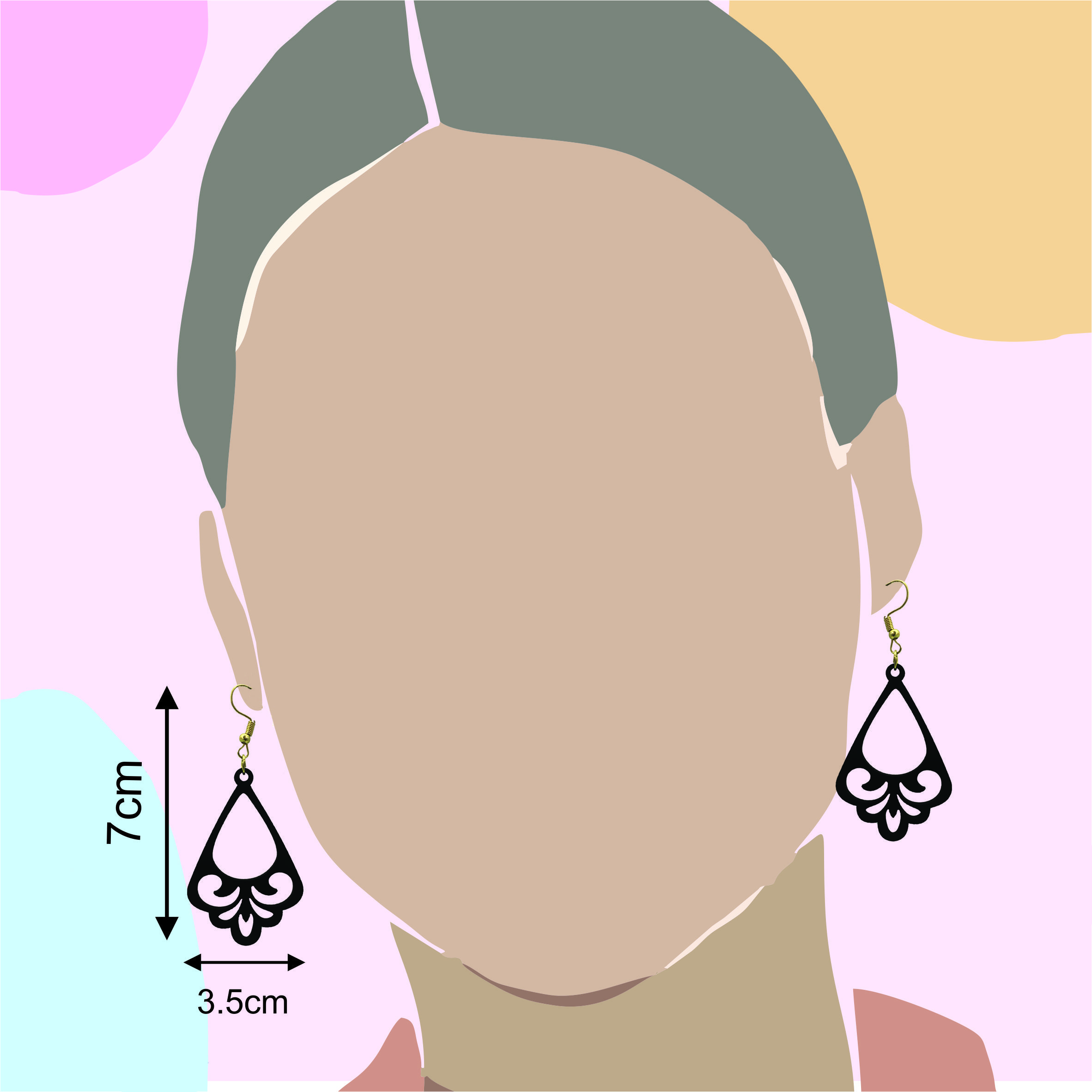 گوشواره هانستو مدل E0107 گوشواره هانستو مدل E0107