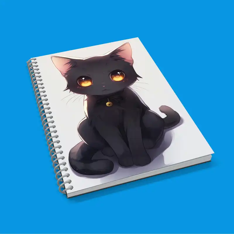 دفتر زبان 50 برگ مدوپد مدل دو خط طرح گربه کد DF14712