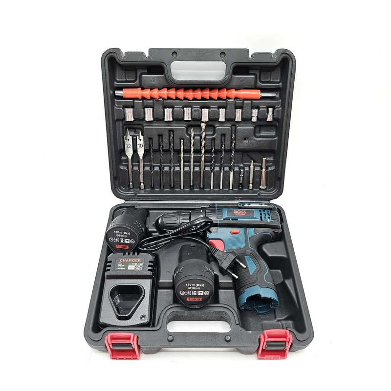 مجموعه 26 عددی دریل پیچ گوشتی شارژی صنعتی باس مدل BS1218V مجموعه 26 عددی دریل پیچ گوشتی شارژی صنعتی باس مدل BS1218V