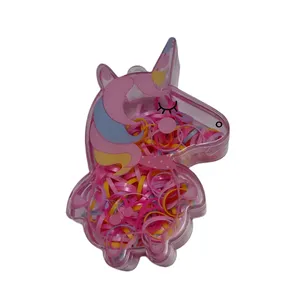 کش مو دخترانه مدل تک شاخ یونیکورن بسته 200 عددی