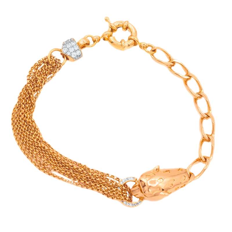 دستبند زنانه ژوپینگ مدل پلنگی D6550