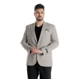 کت تک مردانه مدل فاستونی جودون کد 4-2 رنگ کرم