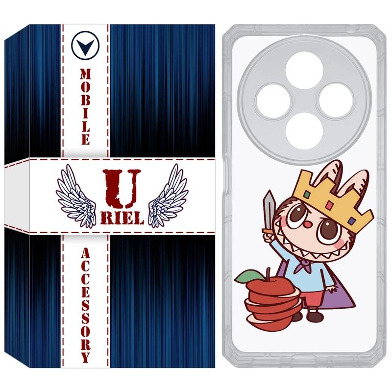 کاور یوریل مدل Clear کد 120 طرح لبوبو Labubu مناسب برای گوشی موبایل شیائومی Redmi 14C / Poco C75