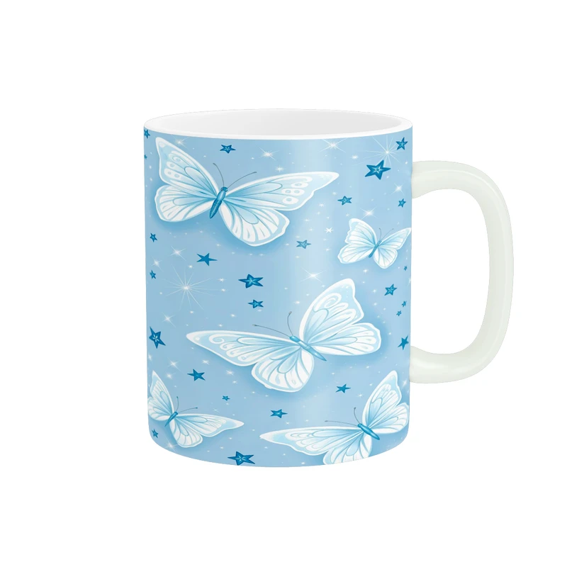 ماگ پادآفرین مدل فانتزی طرح پروانه کد p9764