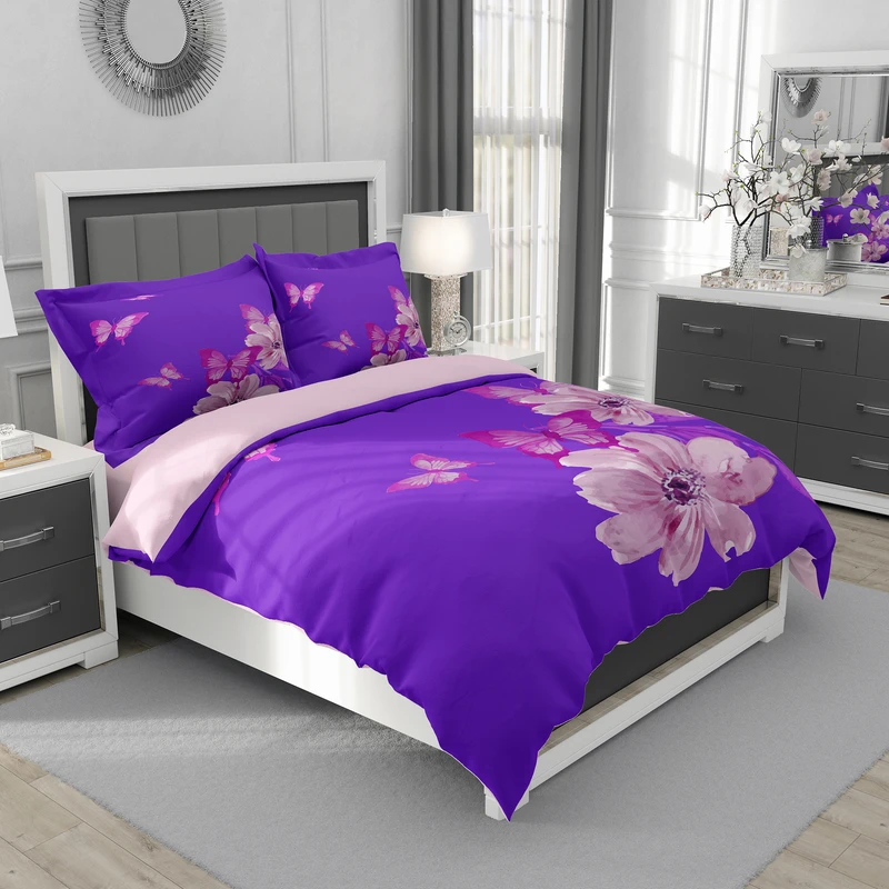 سرویس روتختی مدل گل دار 4799 تک نفره 5 تکه