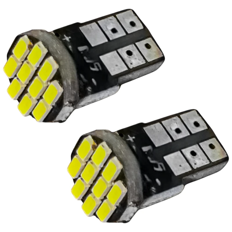 لامپ چراغ کوچک جلو و پلاک عقب و سقف خودرو تک حالته بست یدک مدل ۱۰ تایی یخی کد SMD پایه تک کنتاکت بسته ۲ عددی