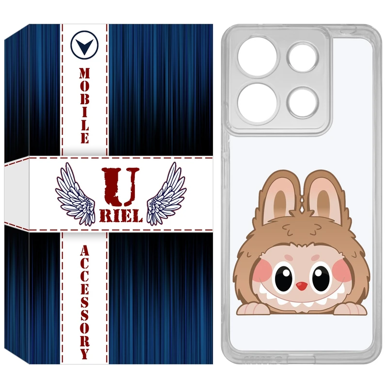 کاور یوریل مدل Clear کد 143 طرح لبوبو Labubu مناسب برای گوشی موبایل شیائومی Redmi Note 13 4G