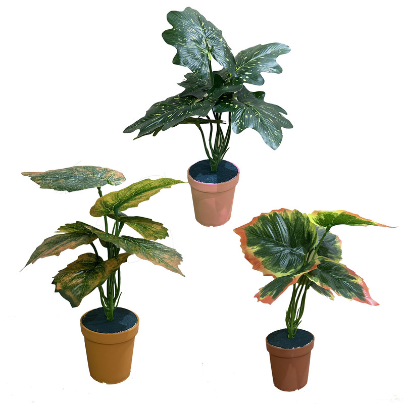 گلدان به همراه گل مصنوعی مدل  fall1208 rainblow مجموعه 3 عددی