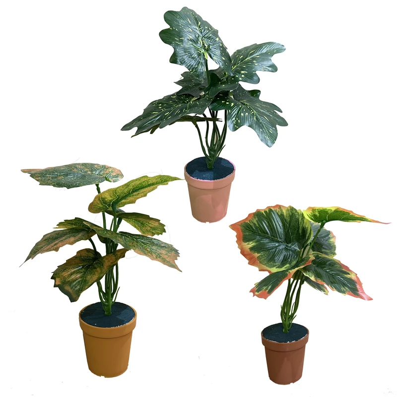 گلدان به همراه گل مصنوعی مدل  fall1208 rainblow مجموعه 3 عددی