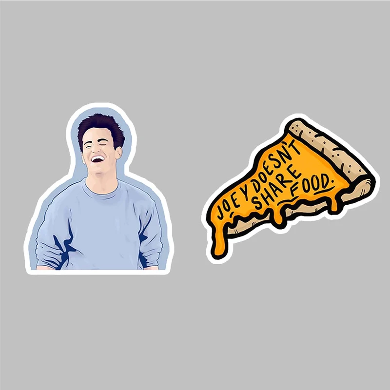 استیکر لپ تاپ کارنیکا طرح فرندز جویی مدل Friends-joey-2222019 مجموعه 2 عددی