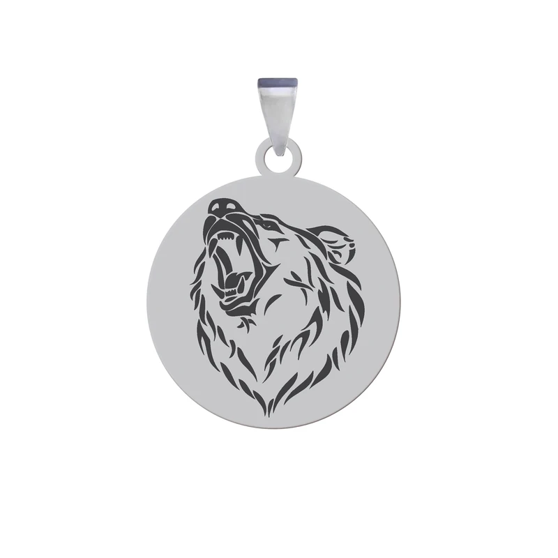 آویز گردنبند زنانه و مردانه هایکا مدل رخ خرس کد ja.h 166