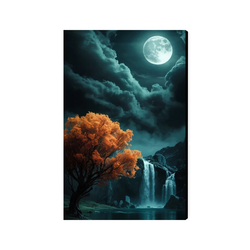 تابلو شاسی عرش مدل فانتزی منظره آسمان و ماه کد As5197