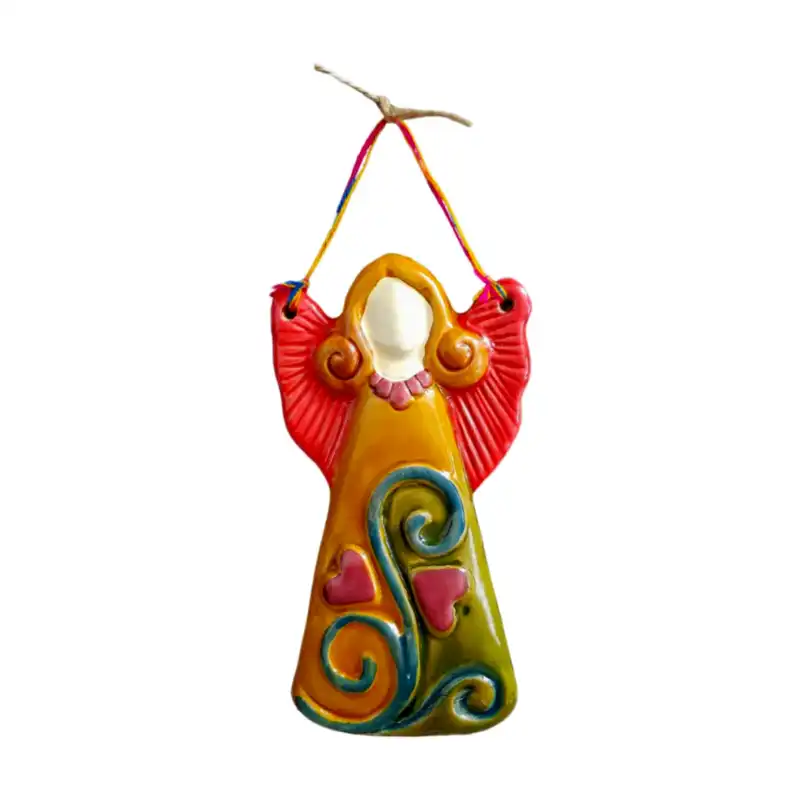 آویز سفالی طرح فرشته کد 02