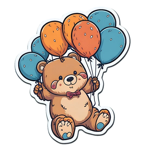 استیکر پارچه و لباس پاد آفرین طرح خرسی کد 574