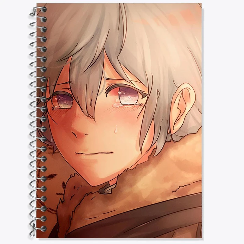 دفتر زبان 50 برگ خندالو مدل دو خط طرح فوشی انیمه به تو ای ابدی کد 15682