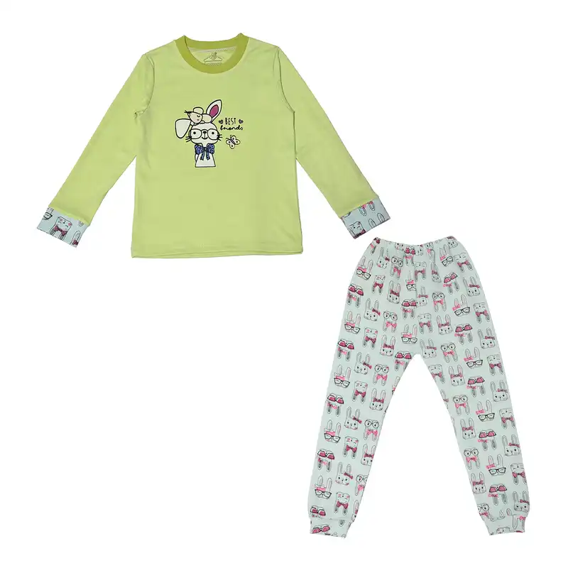 ست تی شرت و شلوار بچگانه سپیدپوش مدل خرگوش کد 140222