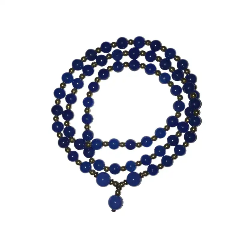 گردنبند زنانه مدل سنگ عقیق و حدید کد SN-340