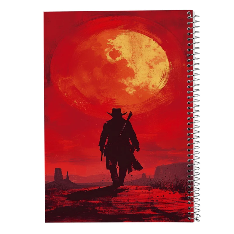 دفتر مشق 50 برگ مدوپد مدل رد دد red dead کد DF13541