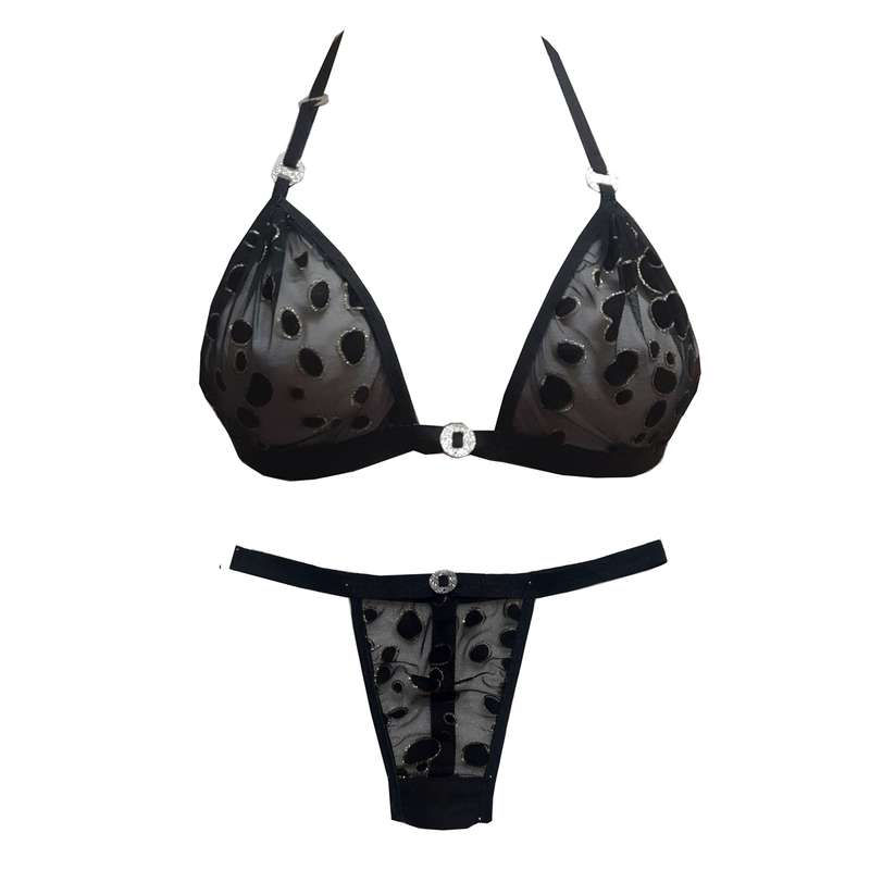 ست شورت و سوتین زنانه مدل توری