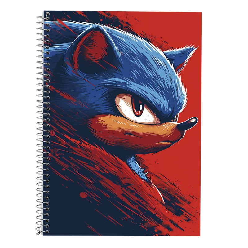دفتر زبان 50 برگ مدوپد مدل دو خط طرح سونیک sonic کد DF13428