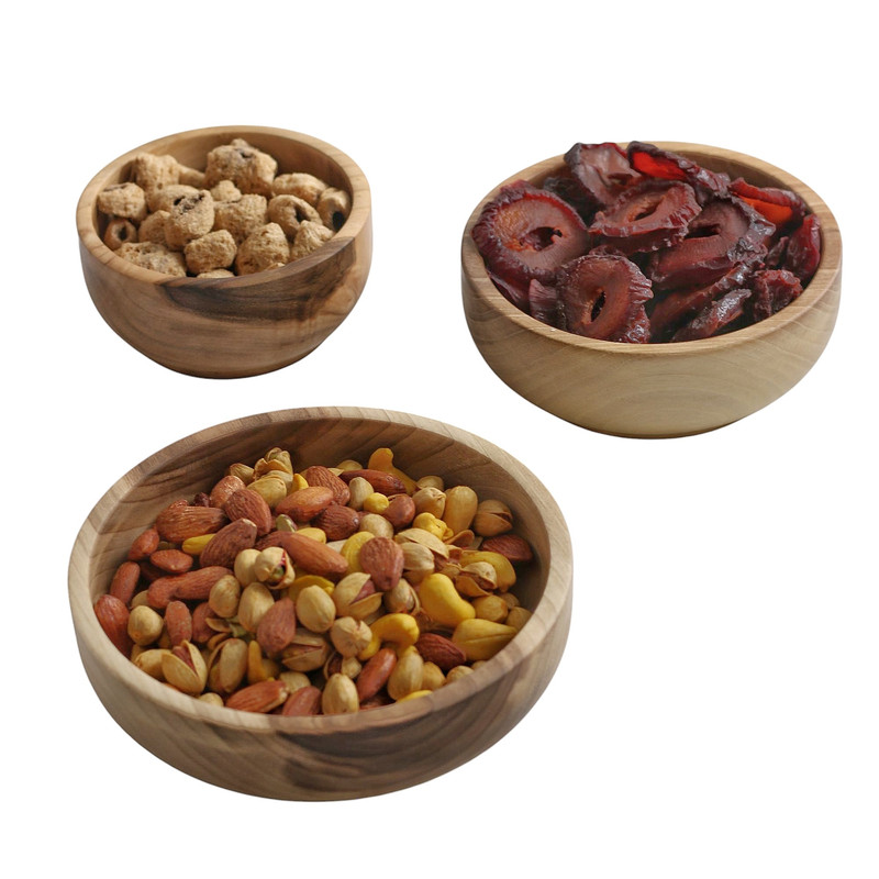 کاسه مدل چوبی کد B-01 بسته سه عددی