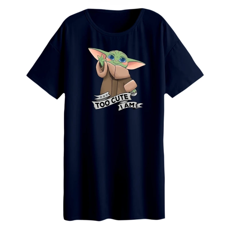 تی شرت لانگ زنانه مدل بیبی یودا کد 3