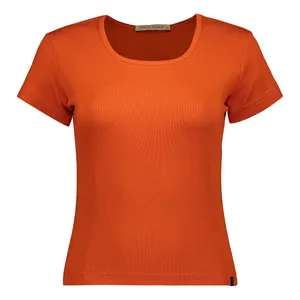 تی شرت آستین کوتاه زنانه پاتن جامه مدل 131631030240805 رنگ قرمز روشن