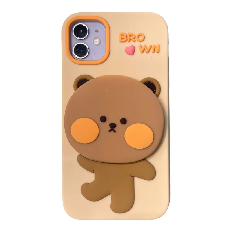 کاور طرح خرسی BROWN مناسب برای گوشی موبایل اپل IPHONE 12 PRO MAX/13 PRO MAX